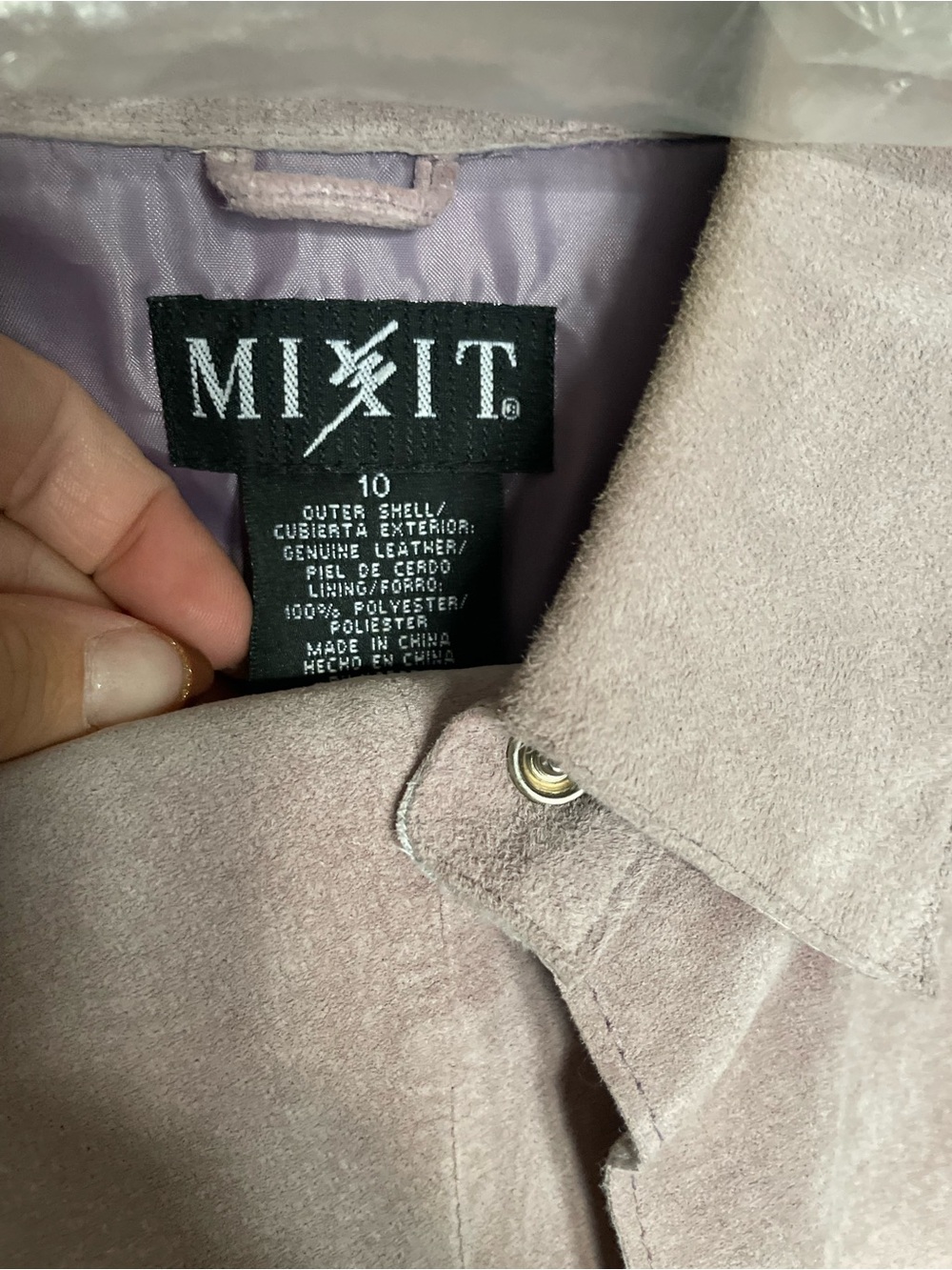 Mixit Mauve Button-Front Blazer Jacket - Picture 3 of 7